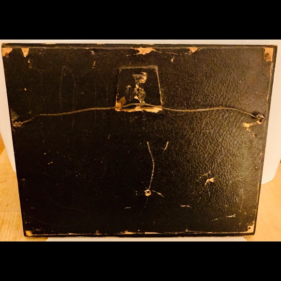 *SOLD* Antique Butterfly Wings Painting - Picture 4 of 4